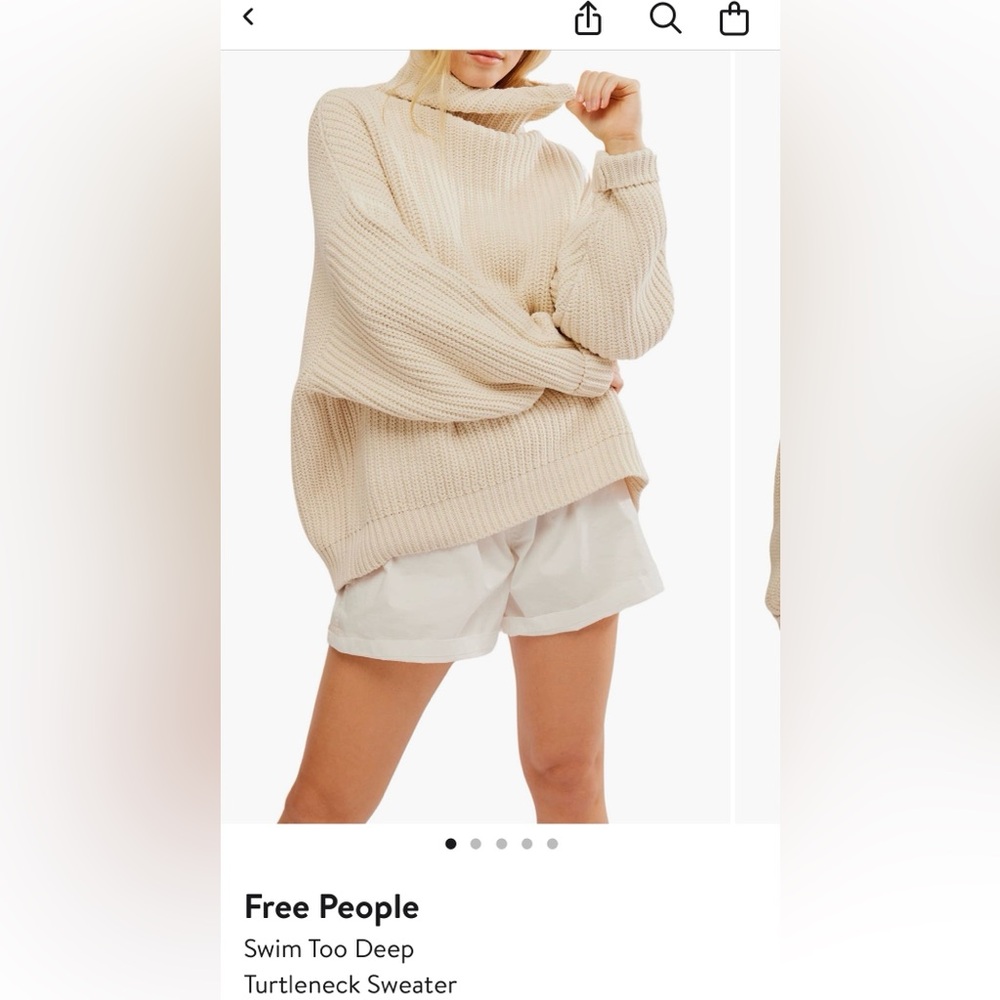 Free People Swim Too Deep Turtleneck Sweater
